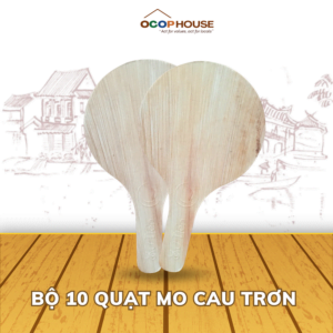 Bộ 10 Quạt Mo Cau Trơn/Thiết Kế Thủ Công