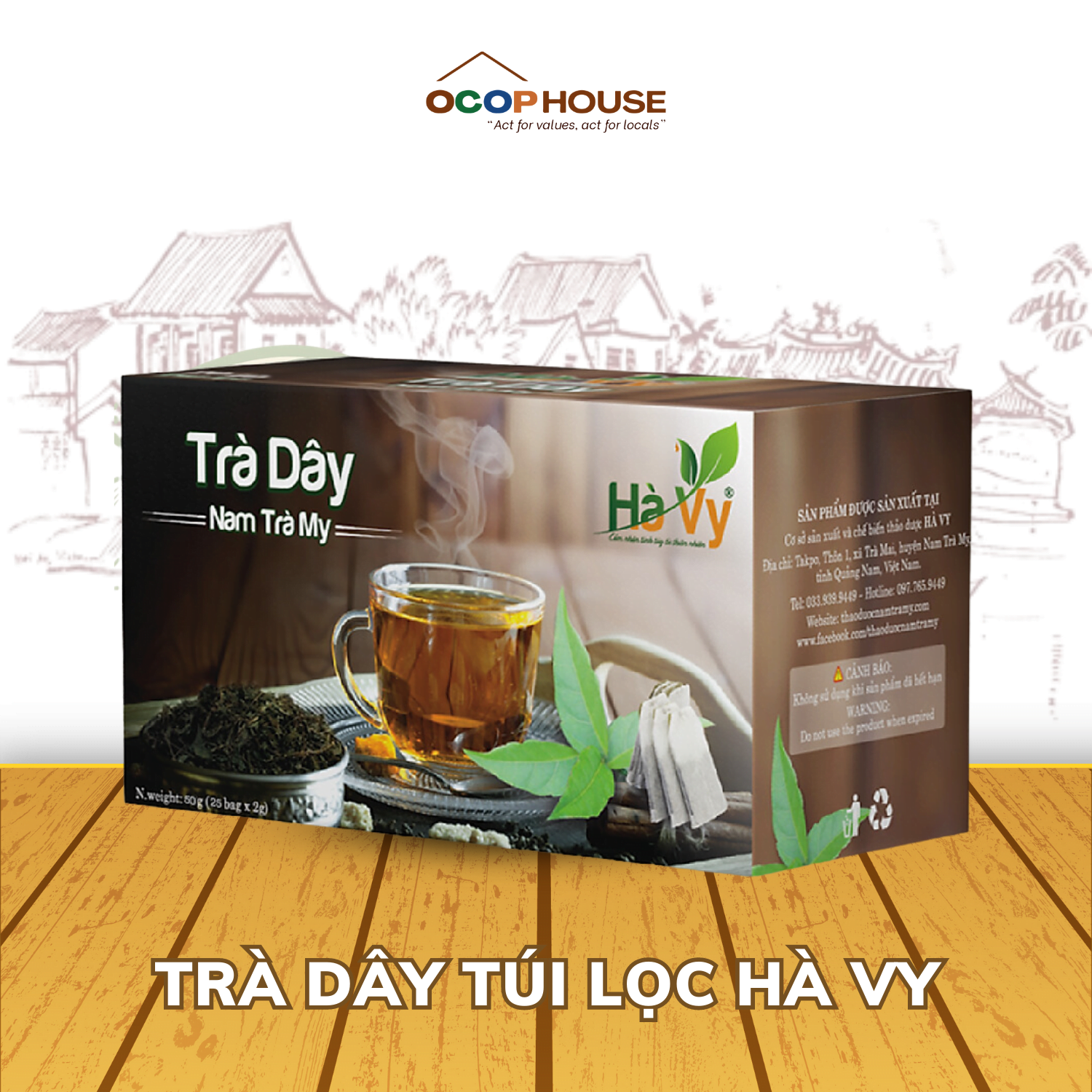 Trà Dây Túi Lọc Hà Vy Hộp 25 Gói*2g