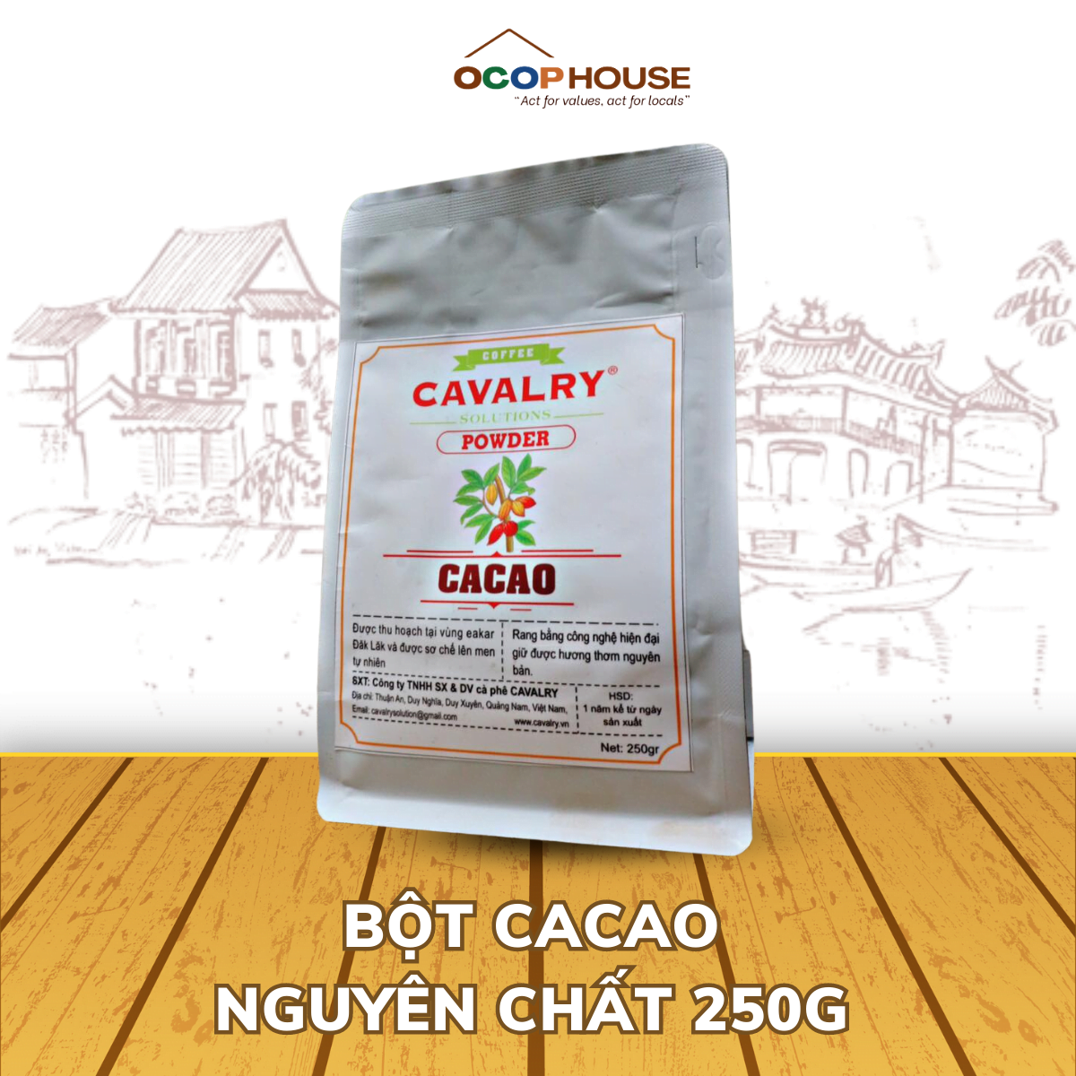 Bột Cacao Nguyên Chất Cavalry 250g